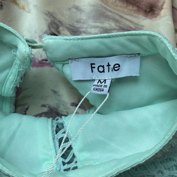 Greta Balloon Sleeve Embroidered Mini Dress in Mint - Picture 12 of 12